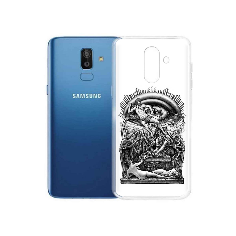 

Чехол MyPads Tocco для Samsung Galaxy J8 оракул черно белый (PT226929.592.528), Прозрачный, Tocco