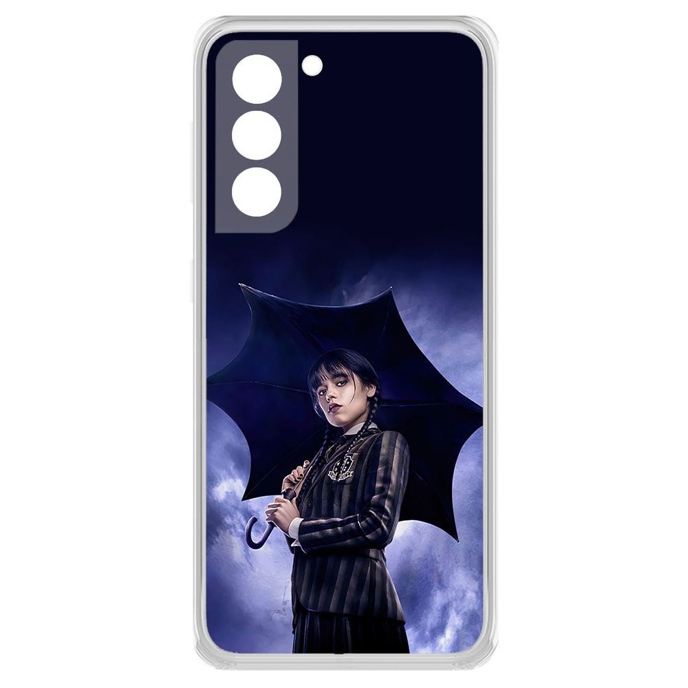 

Чехол-накладка Уэнсдей Аддамс - Уэнсдей под зонтом для Samsung Galaxy S21+ (G996)