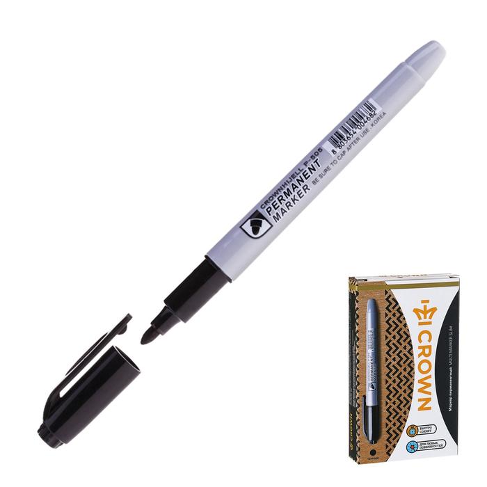 

Маркер перманентный 2.0 мм Crown Multi Marker Slim, черный, пулевидный 12 шт