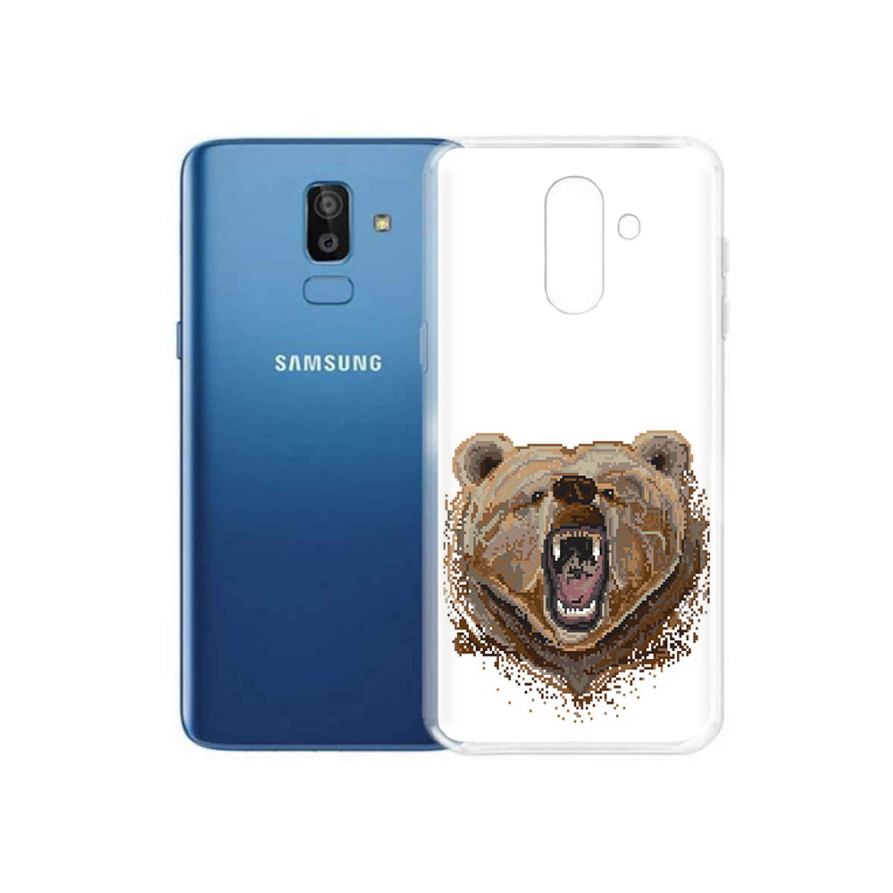 

Чехол MyPads Tocco для Samsung Galaxy J8 пиксельный медведь (PT226929.592.539), Прозрачный, Tocco