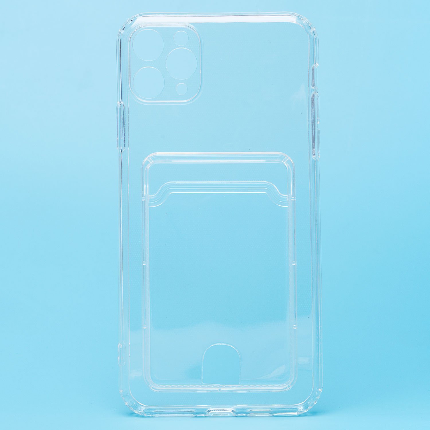 Чехол iPhone 11 Pro Max силиконовый картхолдером №2 <прозрачный>