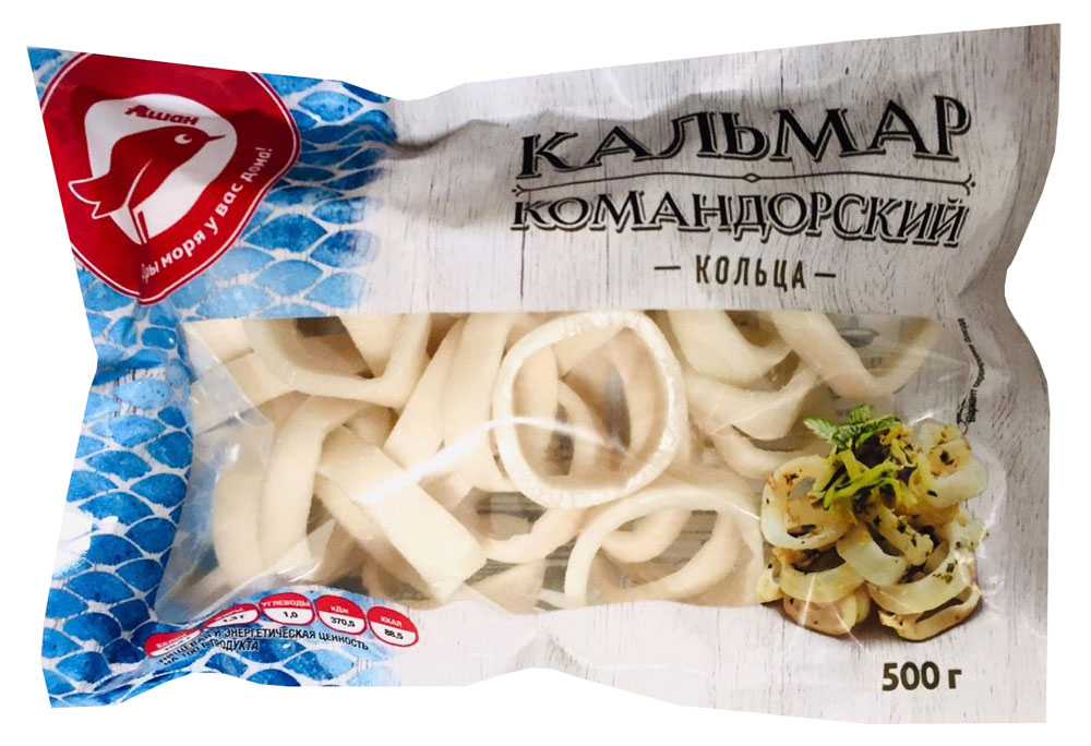 

Кальмары АШАН Красная птица, замороженные, без заправки, BIO, 500 гр