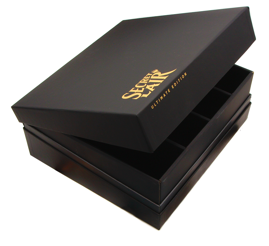 Картонная коробка Magic The Gathering Secret Lair для хранения 3000 карт, черная кожаная 4pcs lot 77 magic gathering writable sticker