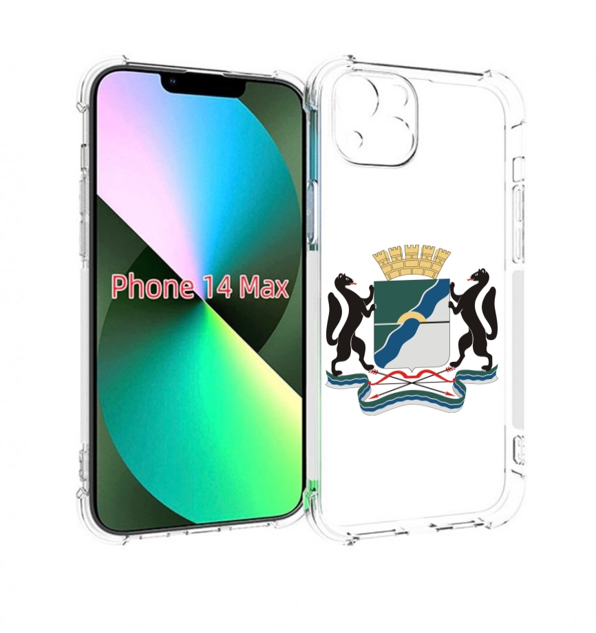 

Чехол MyPads герб-новосибирская-область для iPhone 14 Plus (6.7), Прозрачный, Tocco