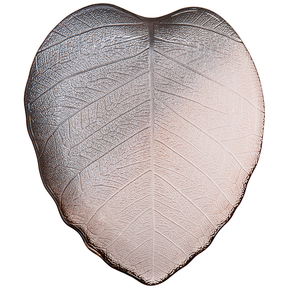 

Блюдо плоское Akcam Eden silver 28см стекло 339-321_, Серый
