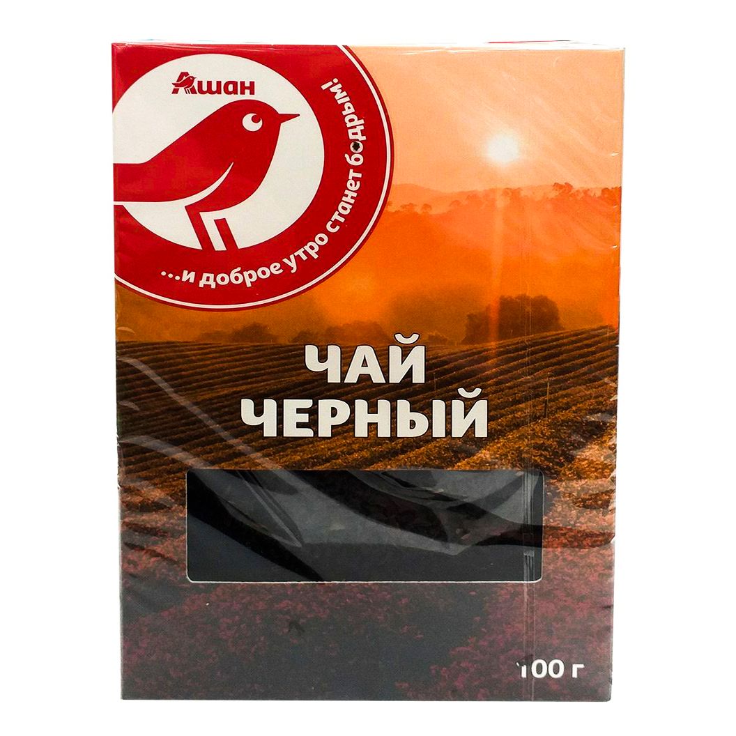 Чай черный АШАН Красная птица листовой, 100 г