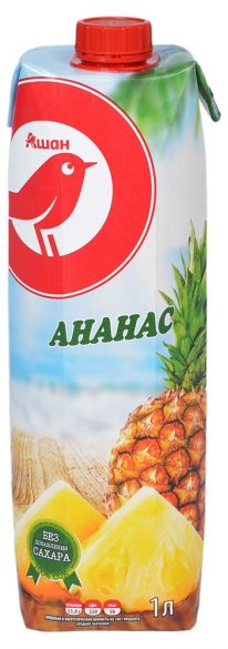 

Сок АШАН Красная птица ананасовый 1 л