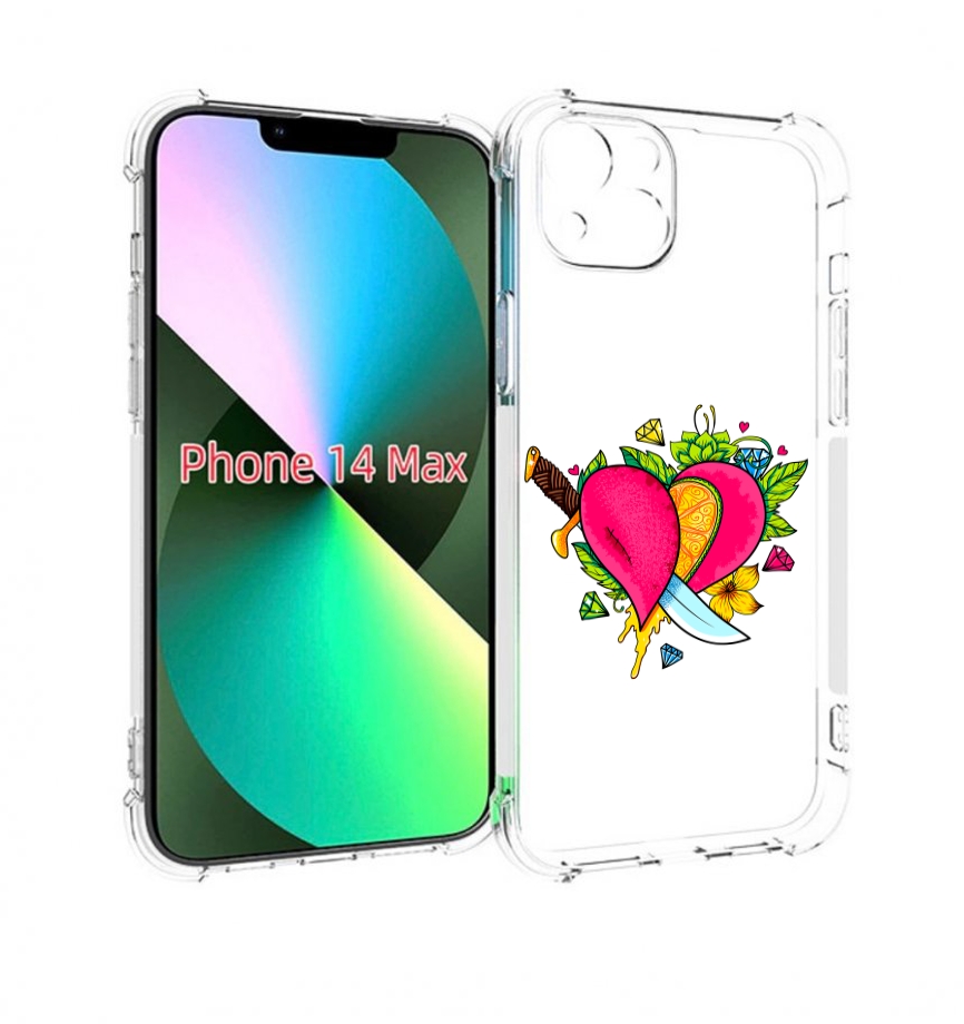 

Чехол MyPads Фруктовое сердце для iPhone 14 Plus (6.7), Прозрачный, Tocco