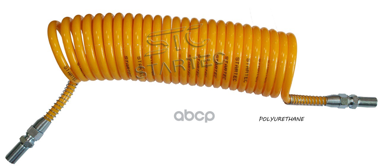 Шланг пневматический витой М22 L=7.5м (желтый) Polyurethane STARTEC