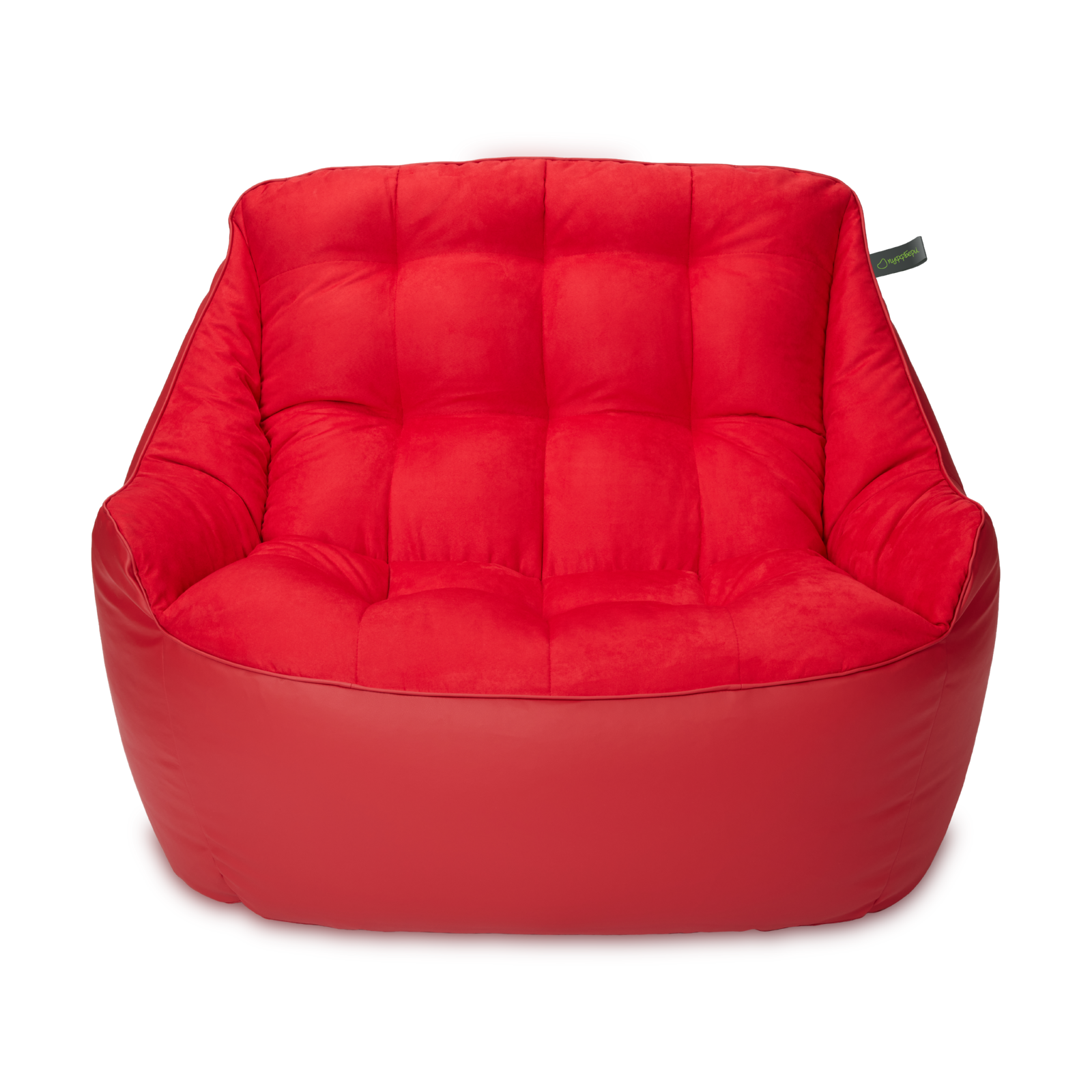 фото Кресло мешок «диван босс», эко-кожа и замша, красный пуффбери