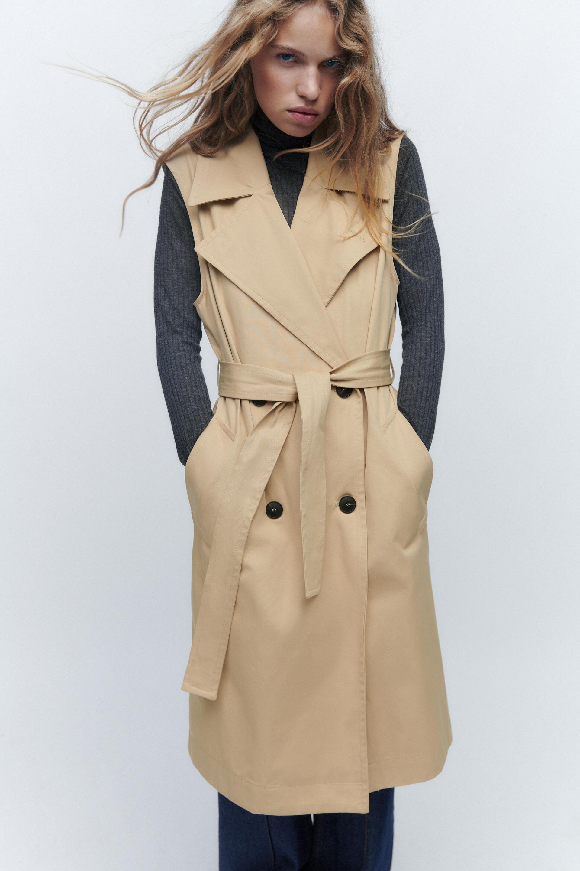 

Плащ женский ZARA 07484038 коричневый M (доставка из-за рубежа), 07484038