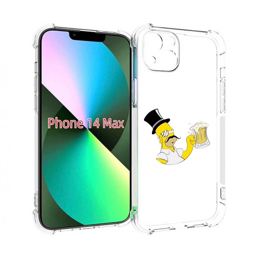 

Чехол MyPads гомер-с-напитком для iPhone 14 Plus (6.7), Прозрачный, Tocco