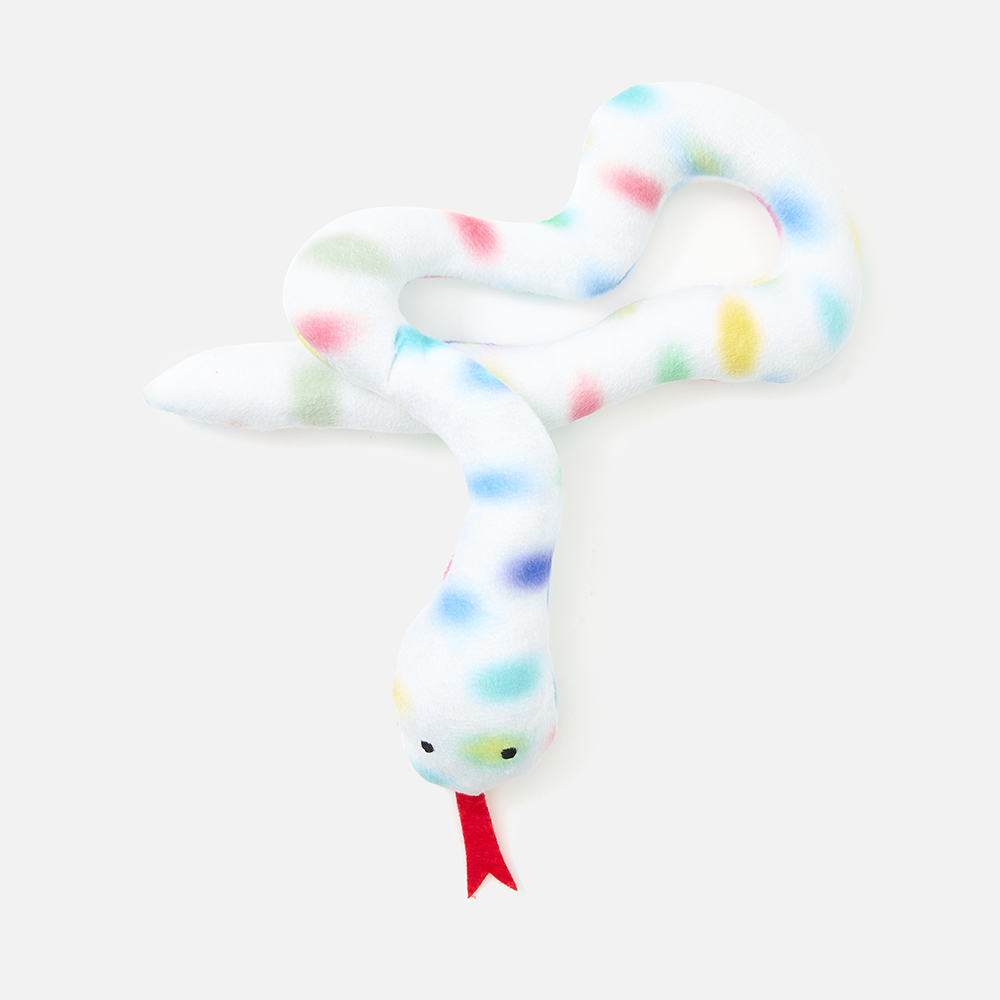 Игрушка для кошек Market Union, змея, с кошачьей мятой, 52 см, белая