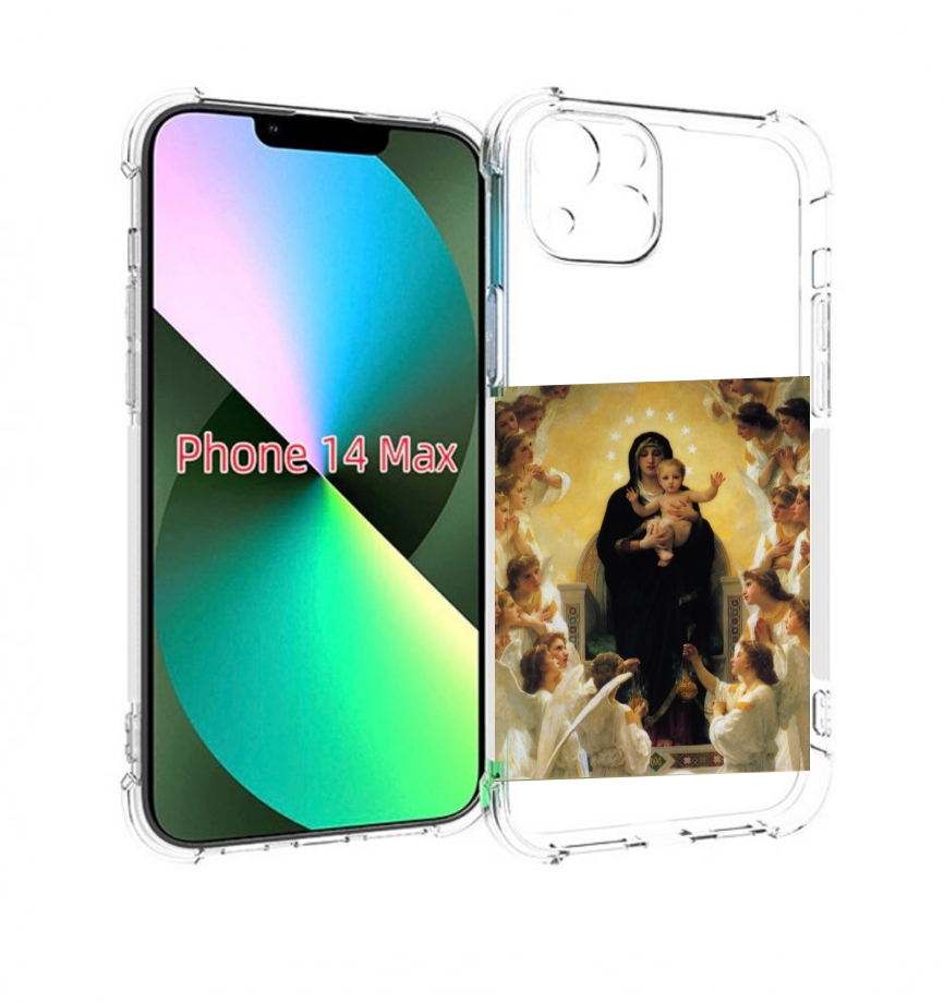 

Чехол MyPads дева-мария для iPhone 14 Plus (6.7), Прозрачный, Tocco