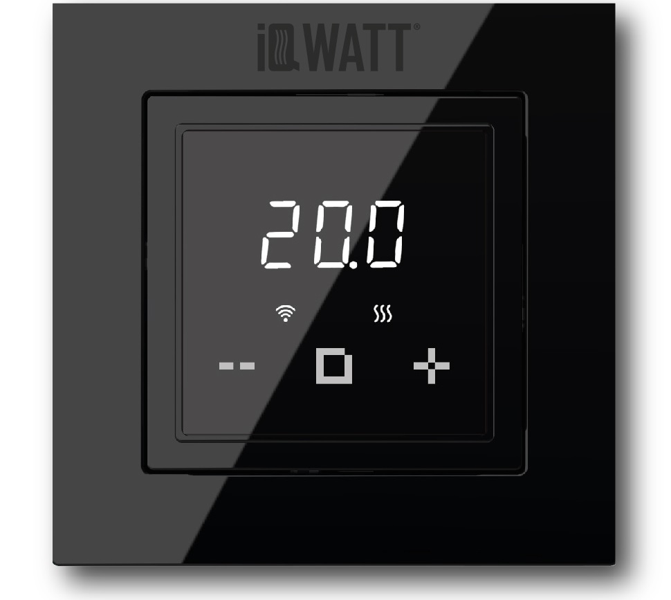 фото Электронный программируемый термостат iq thermostat d black wi-fi iqwatt