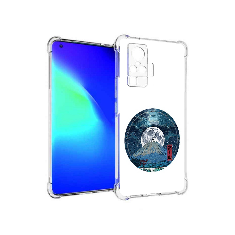 

Чехол MyPads Tocco для Vivo X50 Pro нарисованная виниловая гора с луной (PT151209.405.497), Прозрачный, Tocco