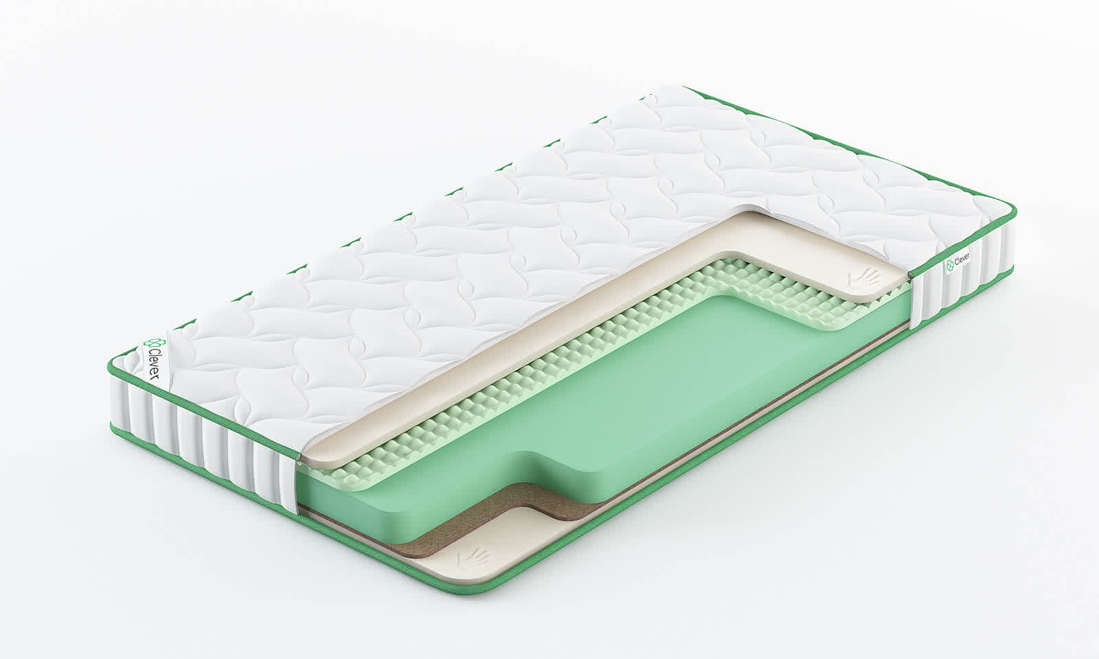 

Матрас Clever Touch Lite 225x215, Белый, Touch Lite