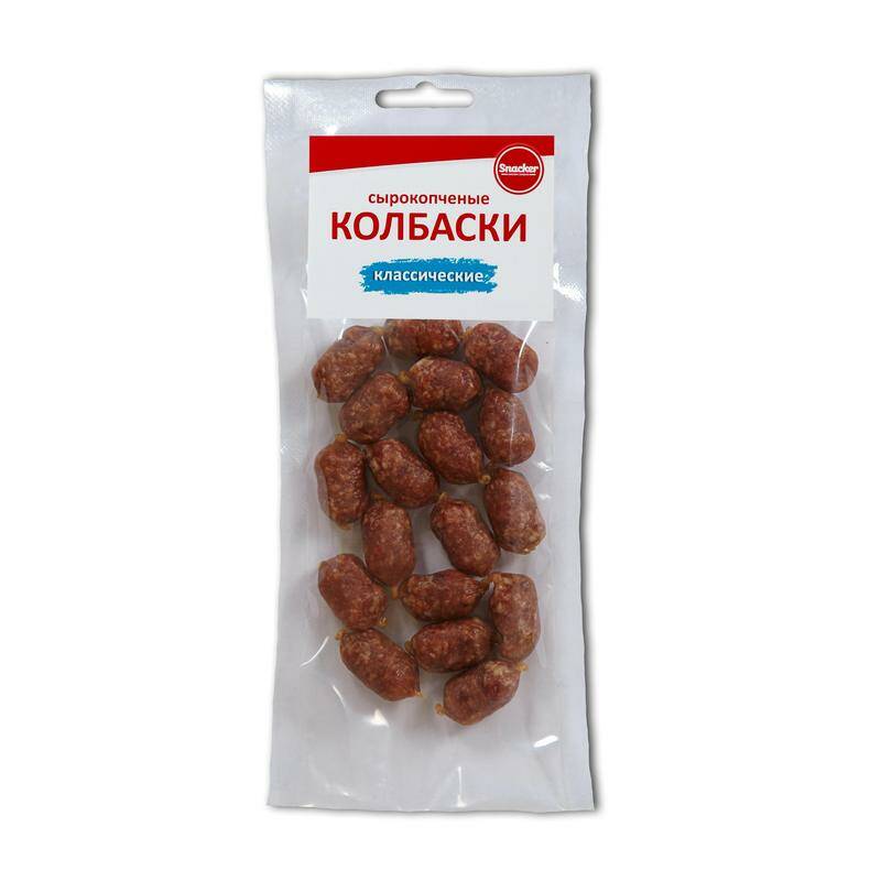 фото Снеки мини-колбаски snacker классические, 100г