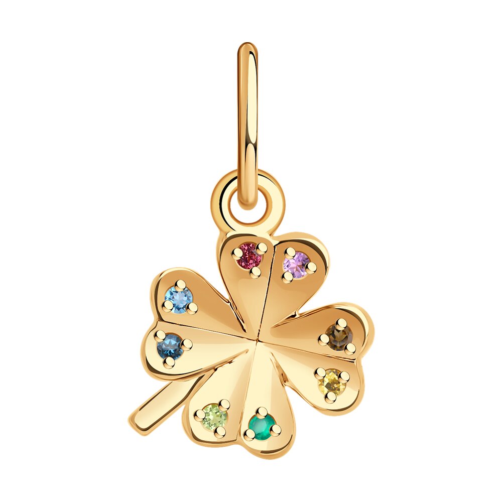 

Подвеска из золота SOKOLOV 732934, топаз/аметист, 732934