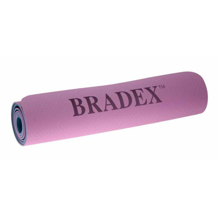 

Коврик для йоги и фитнеса Bradex TPE двухслойный 183 х 61 х 0,6 см, Розовый;голубой
