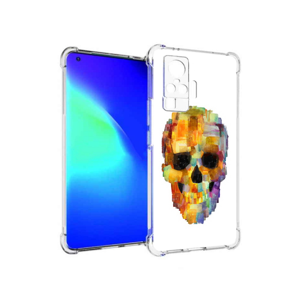 

Чехол MyPads Tocco для Vivo X50 Pro нарисованный череп (PT151209.405.516), Прозрачный, Tocco