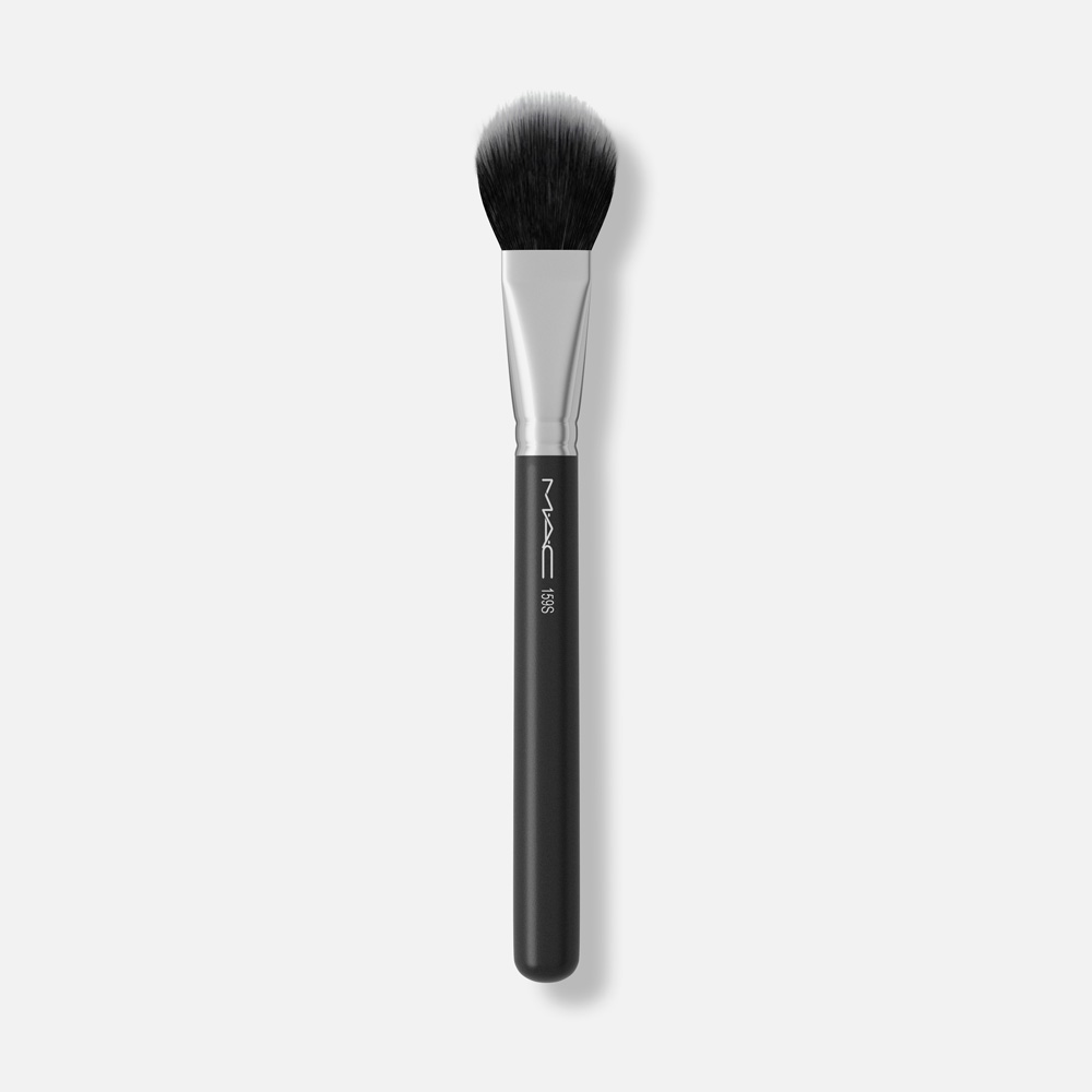 Кисть для макияжа MAC Cosmetics Duo Fibre Blush №159S круглая, синтетическая, черная кисть для консилера deco синтетическая 103 черная