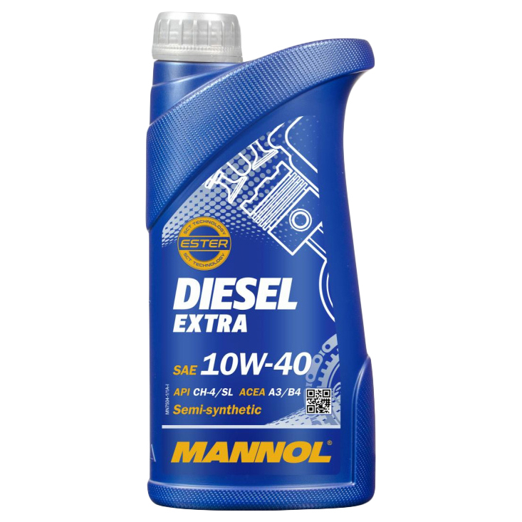 

Моторное масло MANNOL полусинтетическое Diesel Extra 10W40 Ch-4/Sl 1л