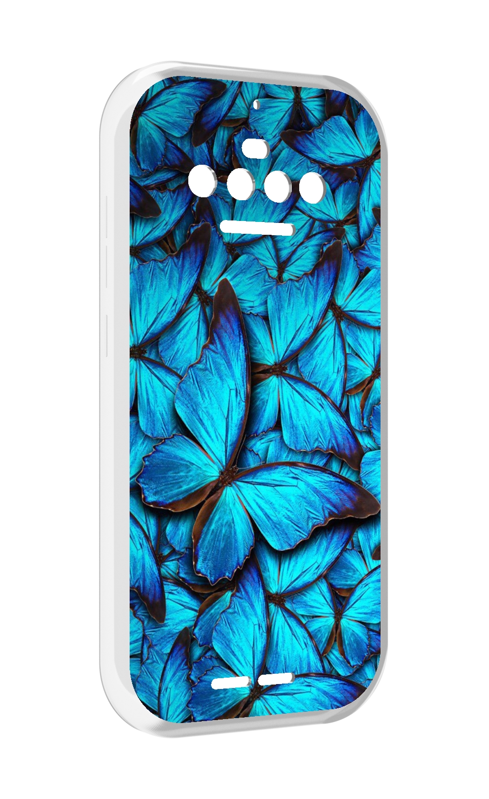 

Чехол MyPads бирюзовые бабочки для Oukitel F150 R2022, Прозрачный, Tocco
