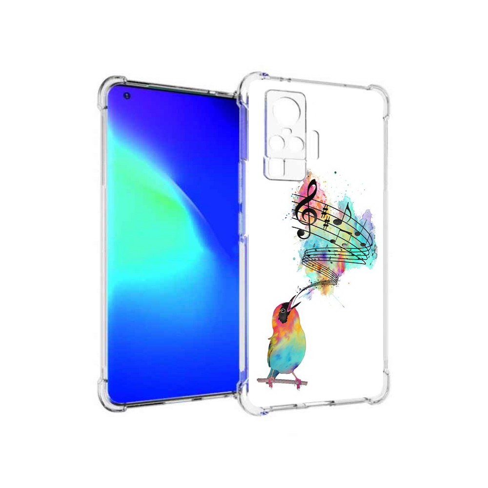 

Чехол MyPads Tocco для Vivo X50 Pro певчая птичка (PT151209.405.536), Прозрачный, Tocco