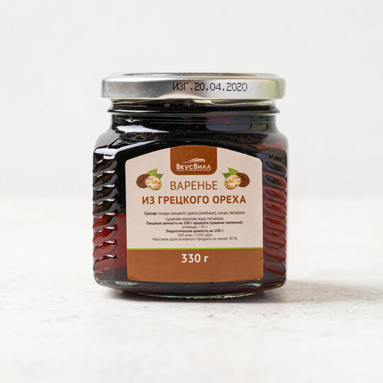 

Варенье ВкусВилл из грецкого ореха 430 г
