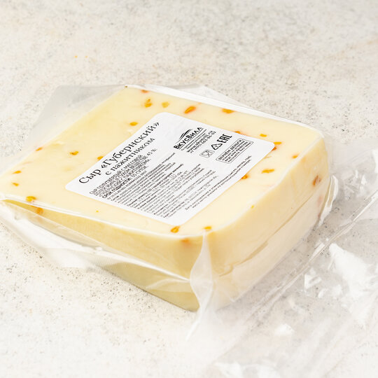 

Сыр полутвердый ВкусВилл Губернский с пажитником 45% +-200 г