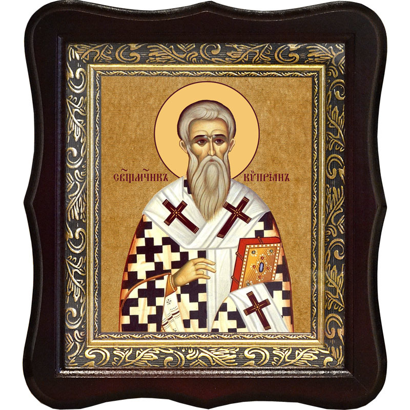 

Киприан Антиохийский, Никомидийский епископ, священномученик. Икона на холсте.