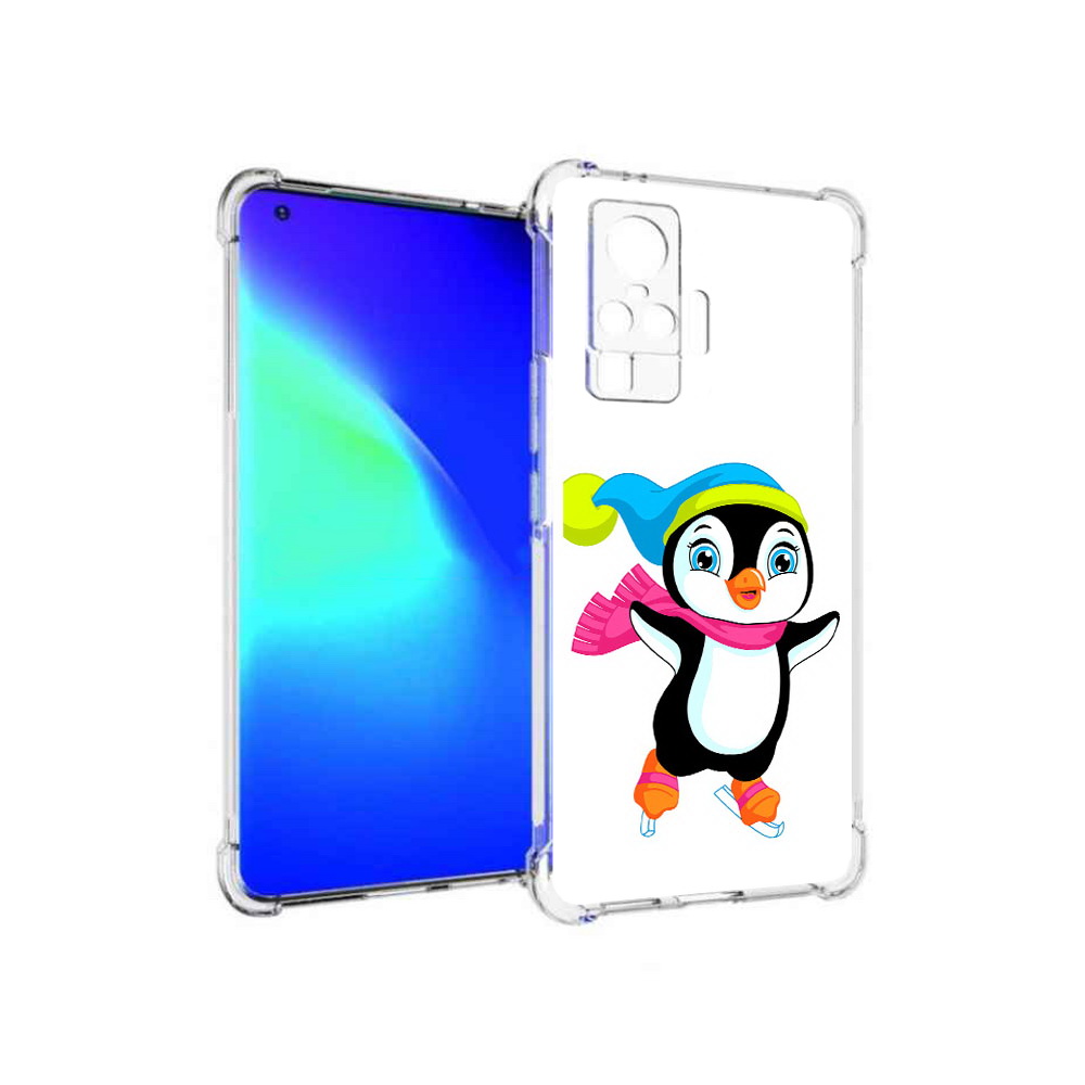 

Чехол MyPads Tocco для Vivo X50 Pro пингвин на коньках (PT151209.405.540), Прозрачный, Tocco