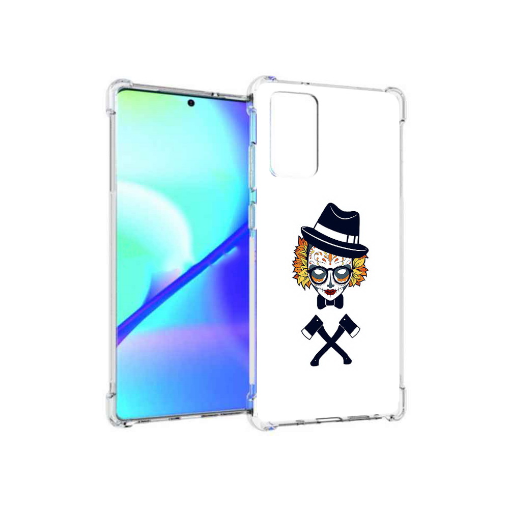 

Чехол MyPads Tocco для Samsung Galaxy Note 20 девушка в маске с топорами рисунок, Прозрачный, Tocco