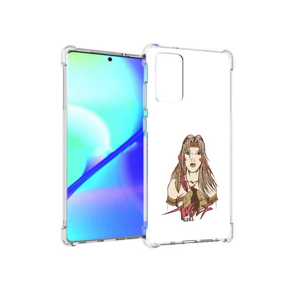 

Чехол MyPads Tocco для Samsung Galaxy Note 20 девушка волк (PT152536.527.306), Прозрачный, Tocco