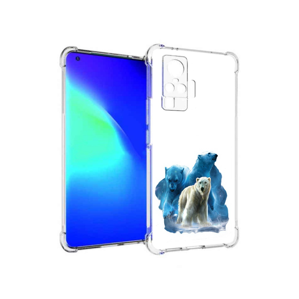 

Чехол MyPads Tocco для Vivo X50 Pro полярный медведь (PT151209.405.549), Прозрачный, Tocco