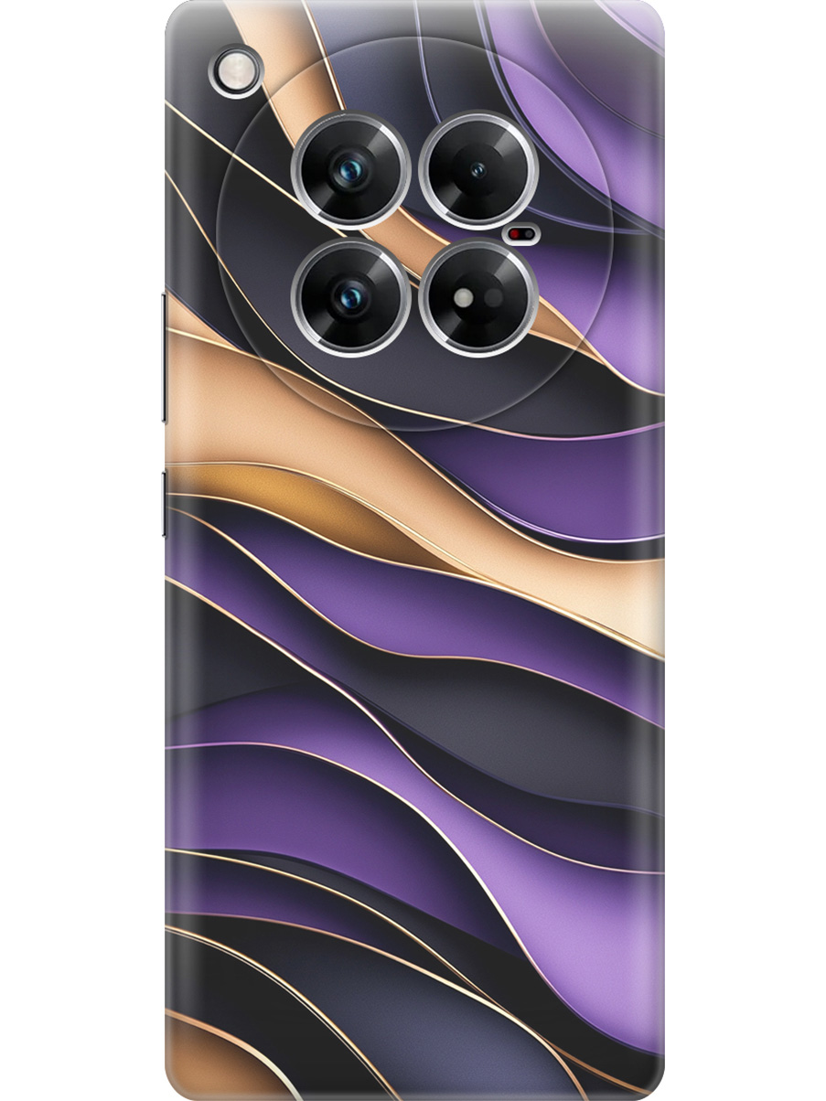 

Силиконовый чехол на Infinix Zero 40 5G с принтом "Сиреневые волны", Прозрачный;фиолетовый;черный, 786721131