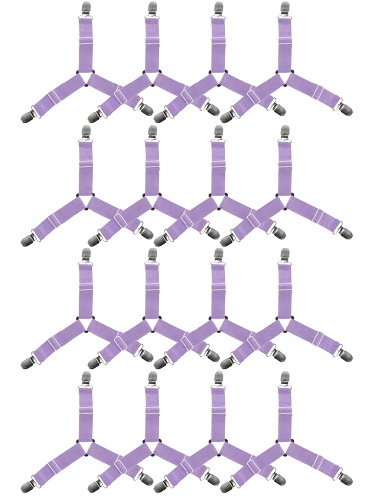 

Держатель для простыни с 3-мя фиксаторами длина–100-365 мм 4 уп. по 4 шт. фиолетовый, Держатель простыни от D1270