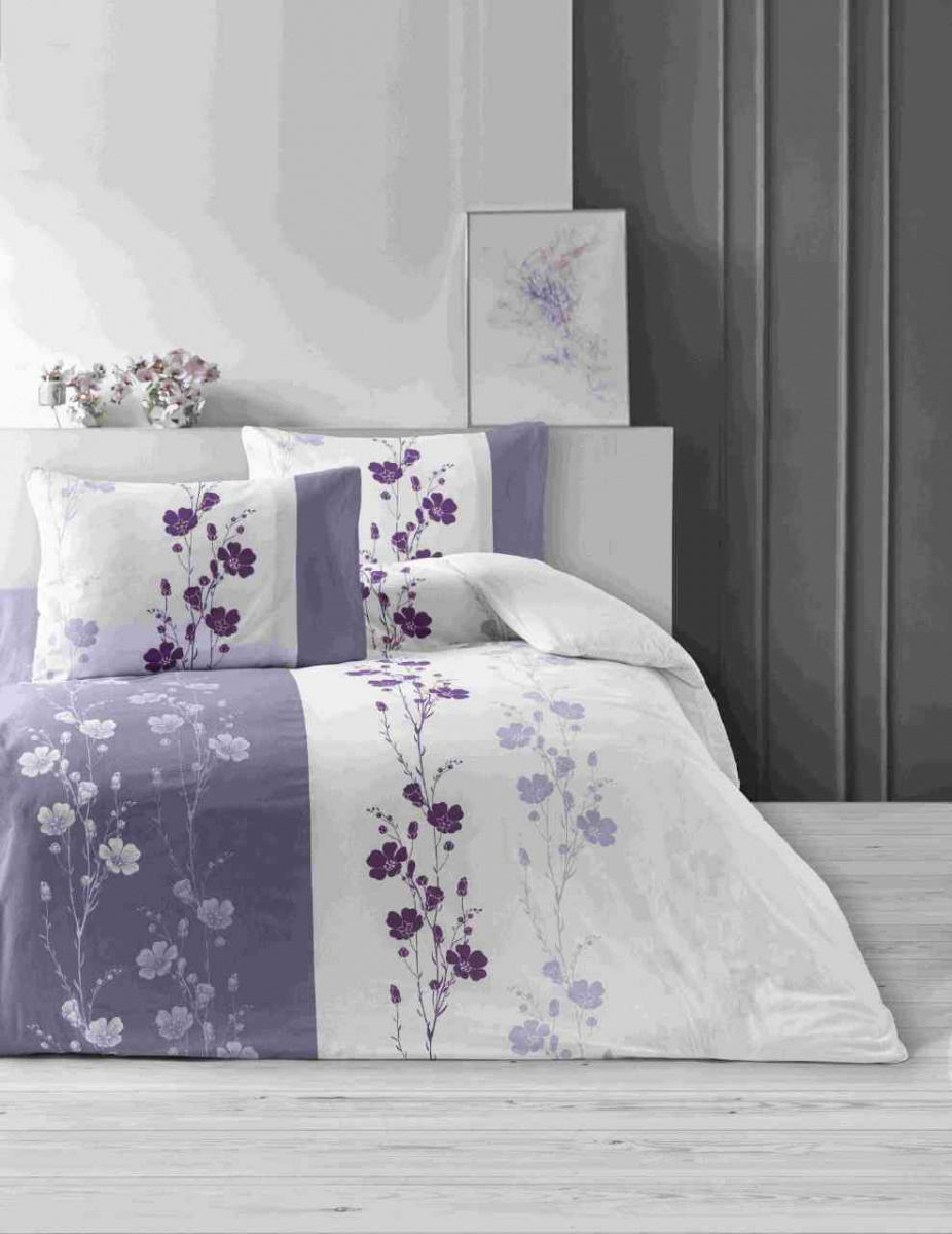 Комплект постельного белья Efor Ranforce Floral Violet - Семейное