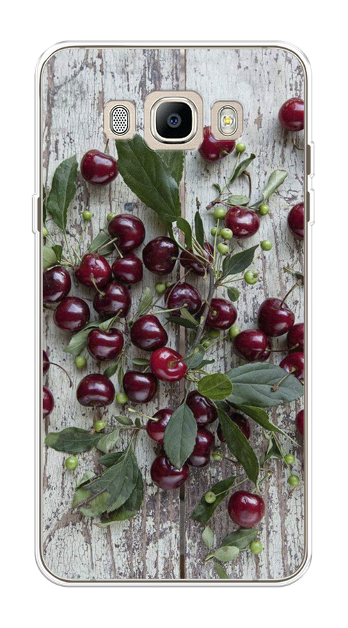 

Чехол на Samsung Galaxy J5 2016 "Вишня", Бордовый;зеленый;серый, 22750-1