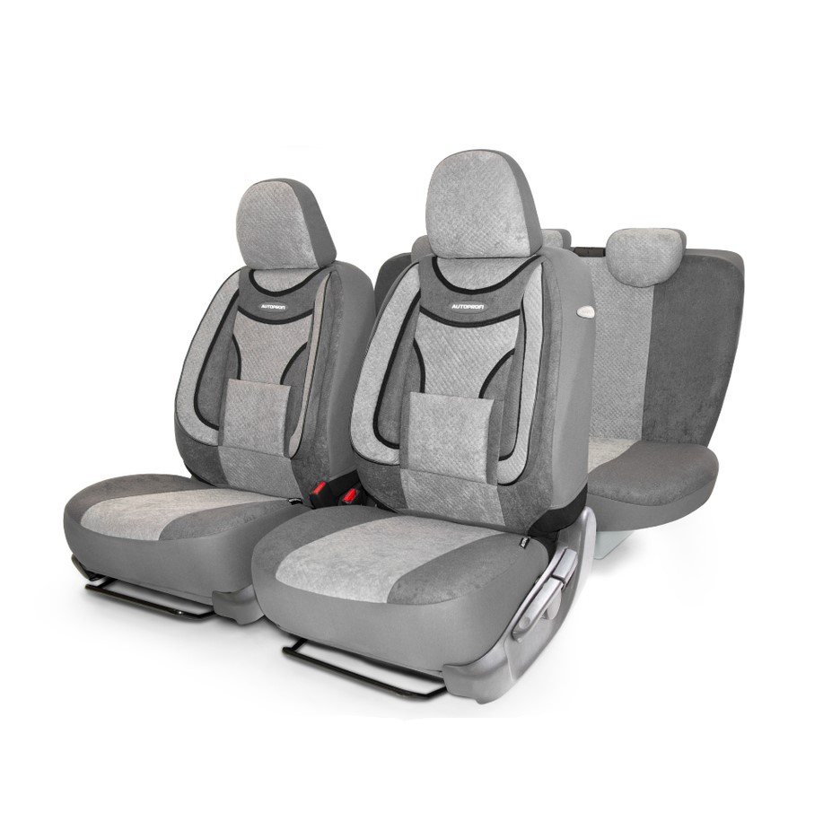 

Чехлы Comfort Extra 11 Пр. Формованный Велюр Боковая Поддержка Серые AUTOPROFI арт. ECO-11