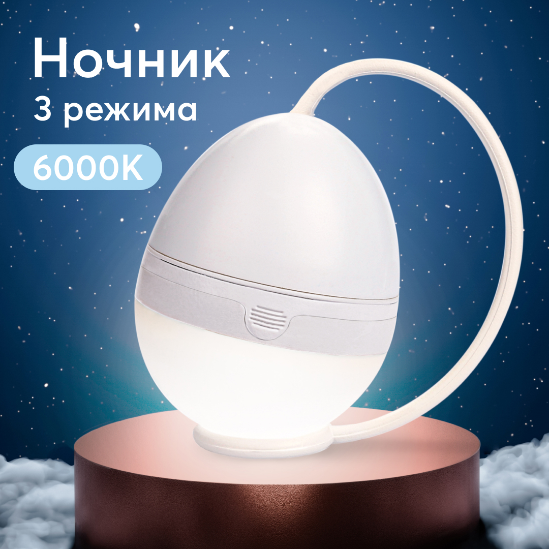 

Светильник на шнурке Happy Baby EGG, white, 40021