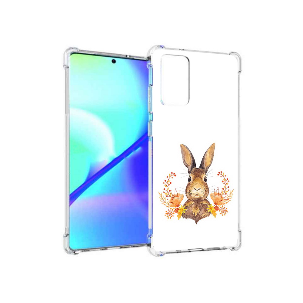 

Чехол MyPads Tocco для Samsung Galaxy Note 20 зайка в цветах (PT152536.527.349), Прозрачный, Tocco