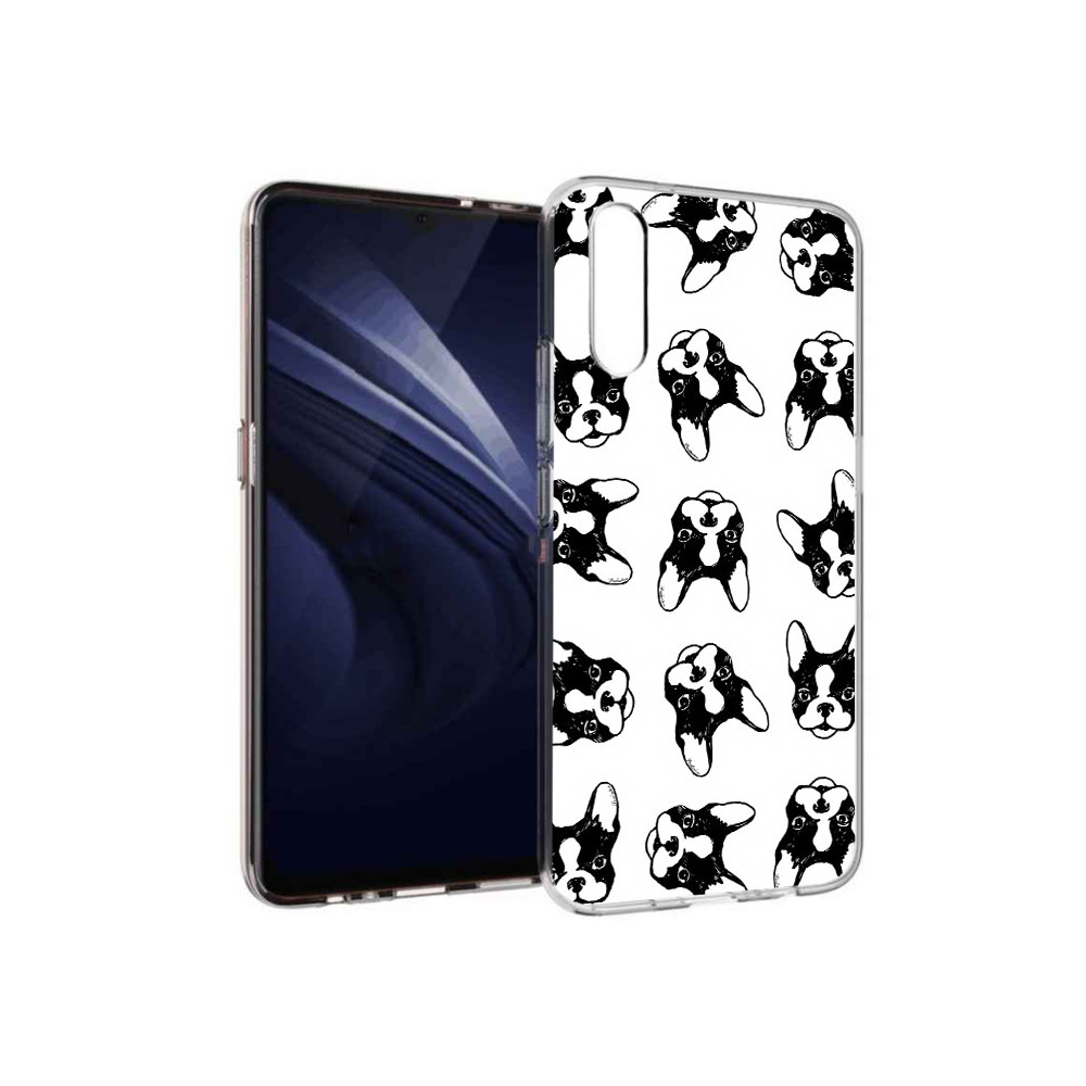 

Чехол MyPads Tocco для Vivo V17 Neo черно белые собачки (PT226959.388.683), Прозрачный, Tocco