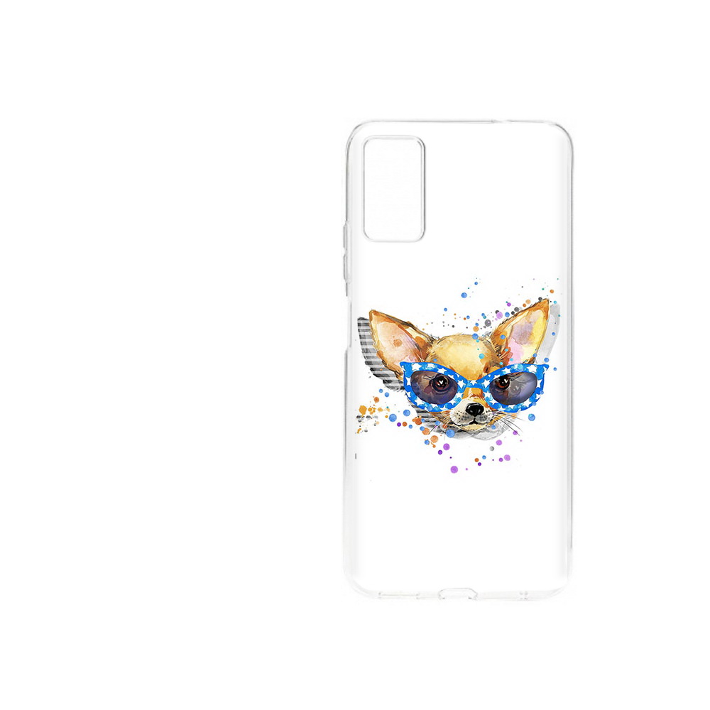 

Чехол MyPads Tocco для ZTE Blade A71 (2021) чихуа-хуа в очках (PT226945.474.691), Прозрачный, Tocco