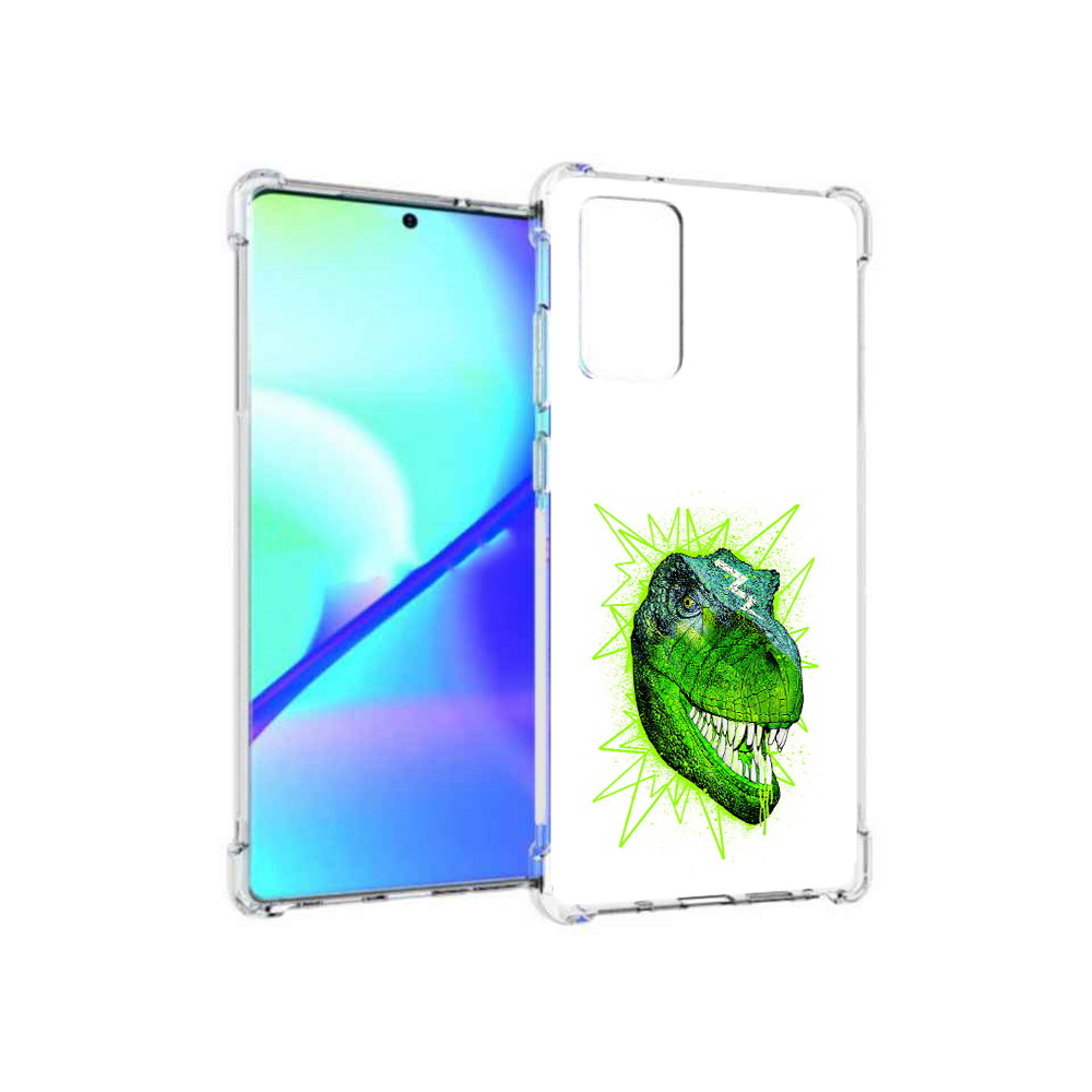

Чехол MyPads Tocco для Samsung Galaxy Note 20 зеленый динозавр (PT152536.527.358), Прозрачный, Tocco