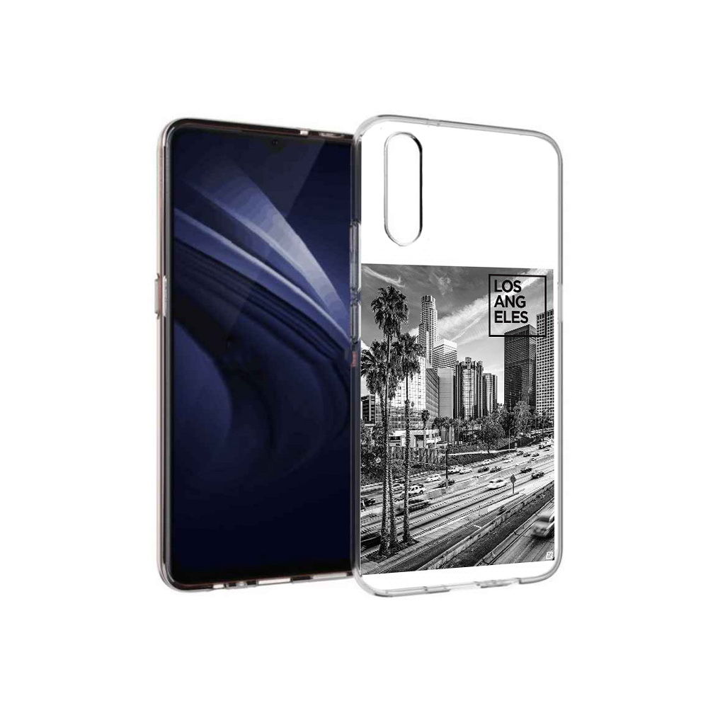 

Чехол MyPads Tocco для Vivo V17 Neo черно белый лос анджелес (PT226959.388.685), Прозрачный, Tocco