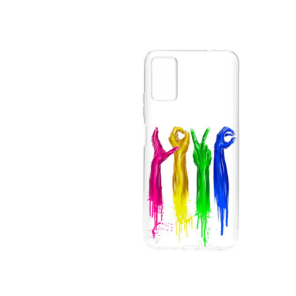 

Чехол MyPads Tocco для ZTE Blade A71 (2021) яркие руки love (PT226945.474.707), Прозрачный, Tocco