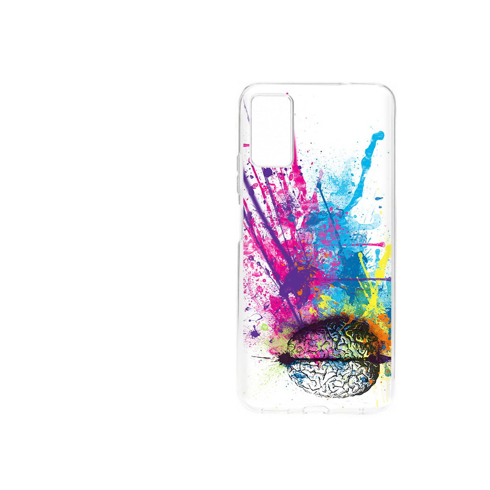 Чехол MyPads Tocco для ZTE Blade A71 (2021) яркий красочный мозг (PT226945.474.710)