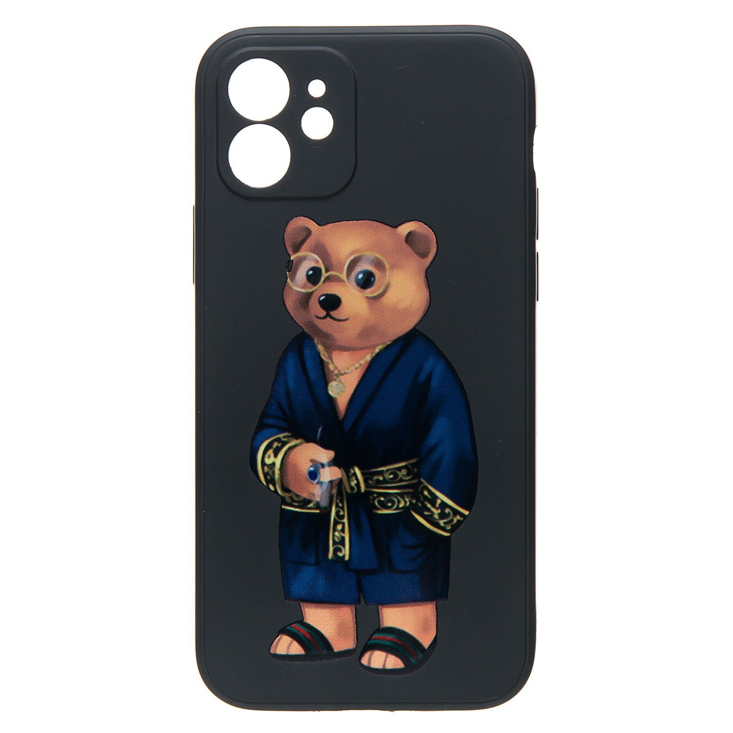 

Чехол iPhone 12 силиконовый (рис. 307/003), Черный, iPhone 12